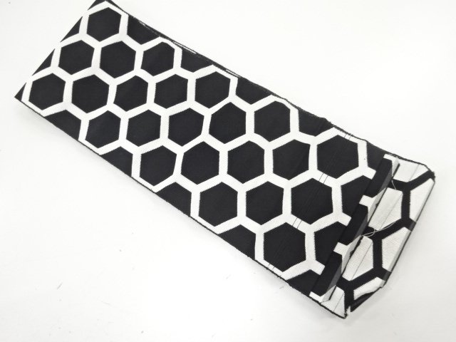 JAPANESE HANHABA OBI / WOVEN KIKKO WITH FLOWER